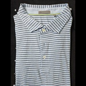 Tasc Performance Men's Golf Polo, Blue with Stripes, Size 2XL XXL